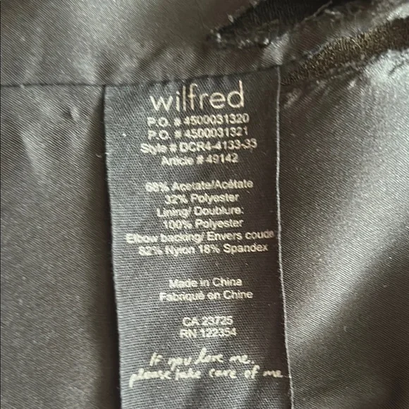 Aritzia Wilfred Black and Brown Bomber Jacket - Picture 14 of 16